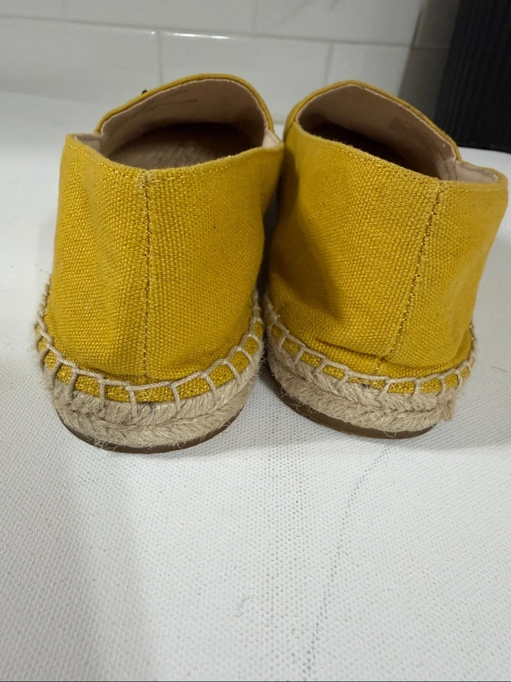 Kate Spade Espadrilles . Zebra Yellow Black and White . Excellent cond .